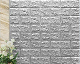 3D Stone Brick Panel Wall Sticker