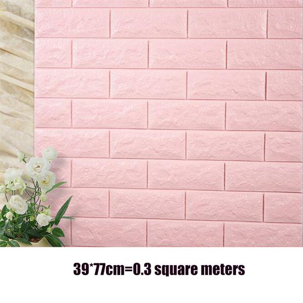 3D Stone Brick Panel Wall Sticker