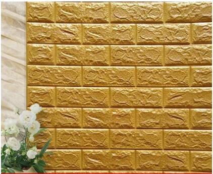 3D Stone Brick Panel Wall Sticker